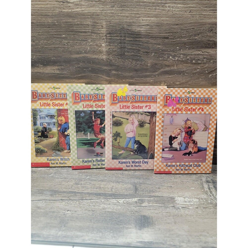 BABYSITTERS CLUB LITTLE SISTER #1 ,#2,#3,#4 * Ann Martin 1988 * PB Book Lot